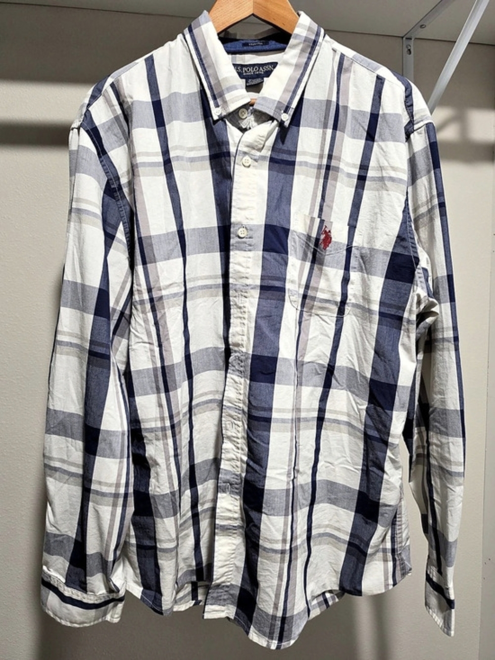 U.S. Polo Assn. Plaid Cotton Button Down Shirt XXL